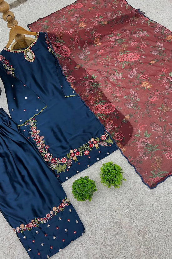 Pakistani Readymade Kurta with palazzo and Dupatta Set Salwar kameez
