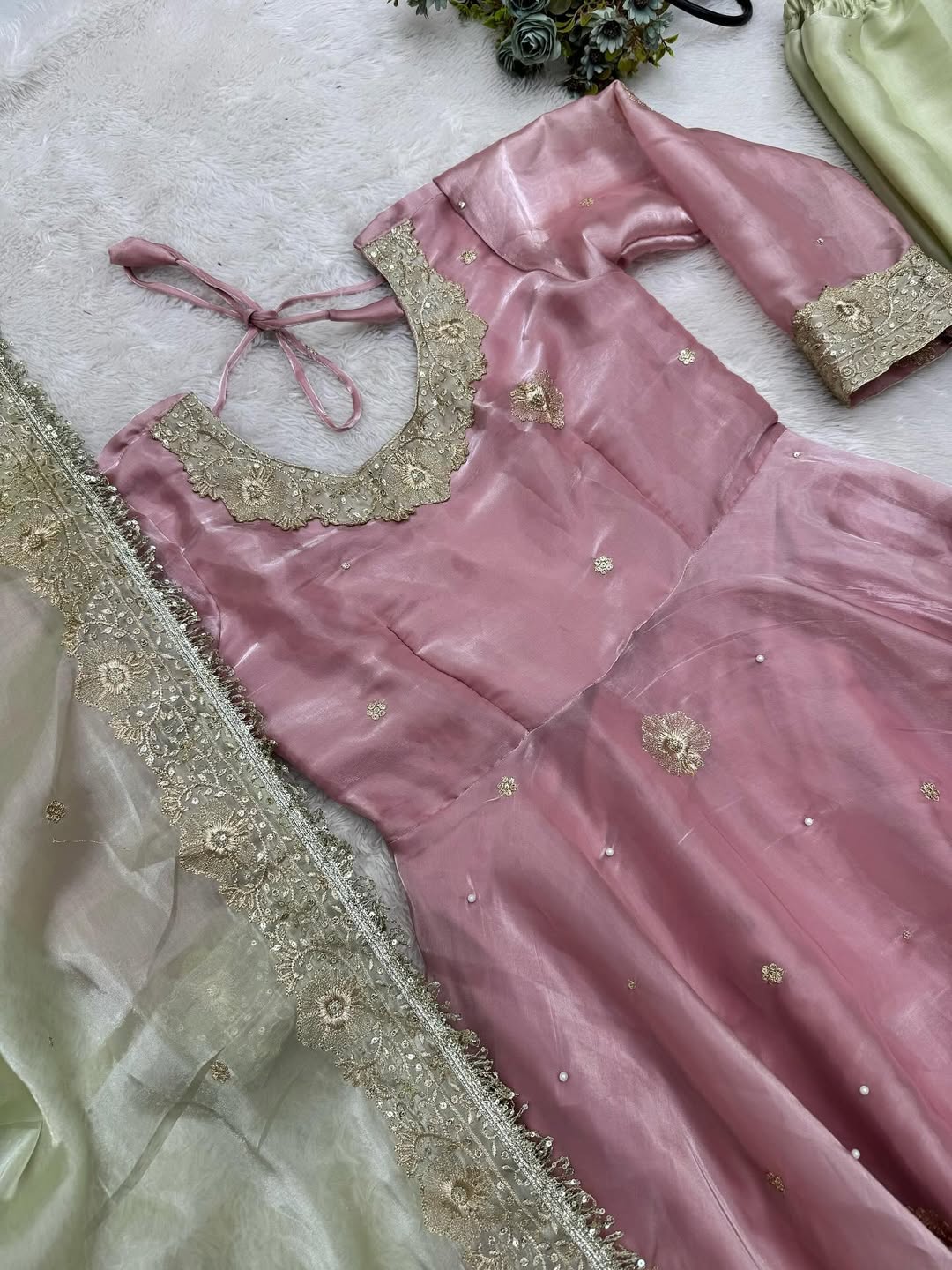 Pakistani Readymade Kurta with palazzo and Dupatta Set Salwar kameez