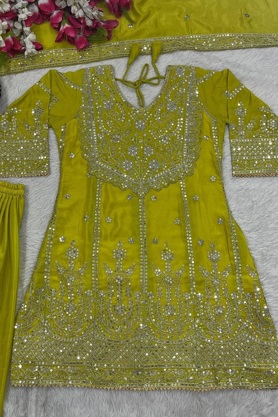 Pakistani Readymade Kurta with palazzo and Dupatta Set Salwar kameez