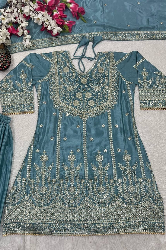 Pakistani Readymade Kurta with palazzo and Dupatta Set Salwar kameez