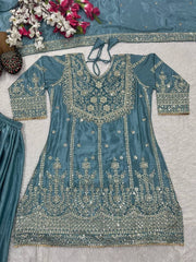 Pakistani Readymade Kurta with palazzo and Dupatta Set Salwar kameez