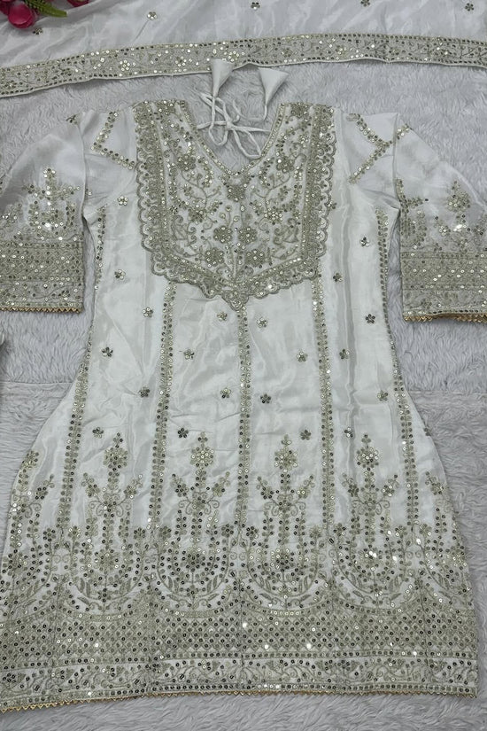 Pakistani Readymade Kurta with palazzo and Dupatta Set Salwar kameez