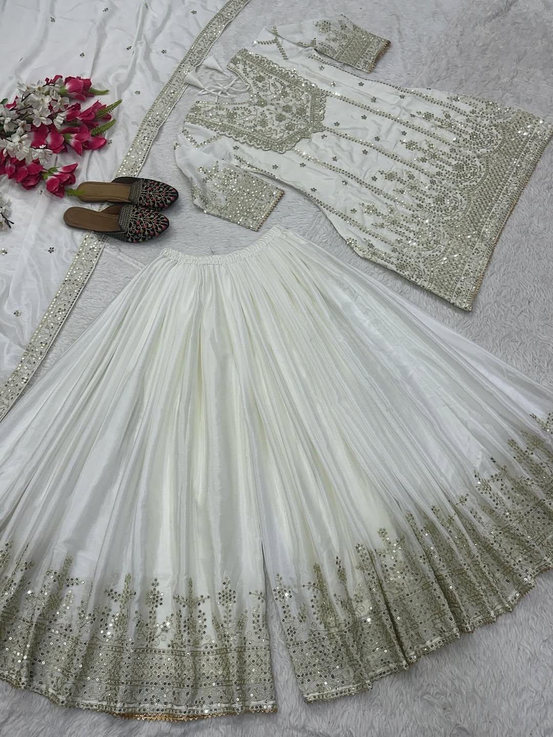 Pakistani Readymade Kurta with palazzo and Dupatta Set Salwar kameez