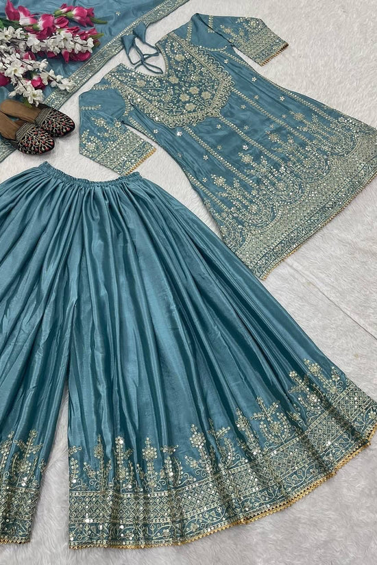 Pakistani Readymade Kurta with palazzo and Dupatta Set Salwar kameez