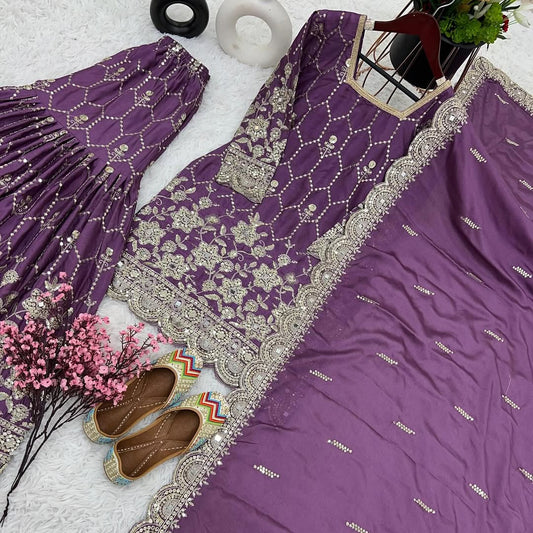 Pakistani Readymade Kurta with palazzo and Dupatta Set Salwar kameez