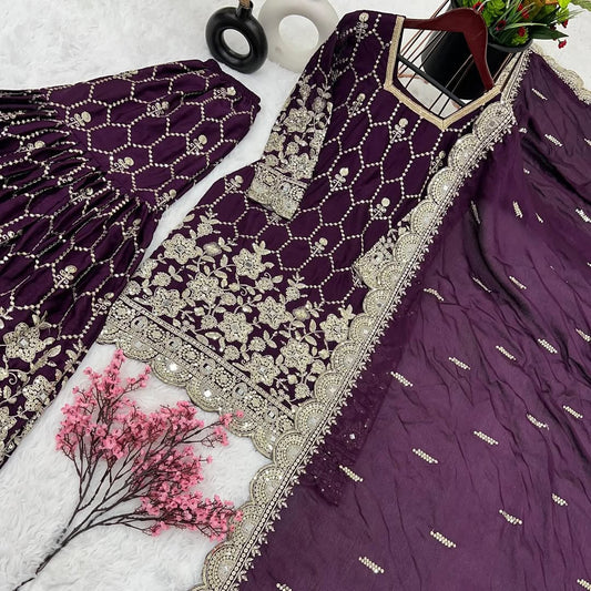 Pakistani Readymade Kurta with palazzo and Dupatta Set Salwar kameez