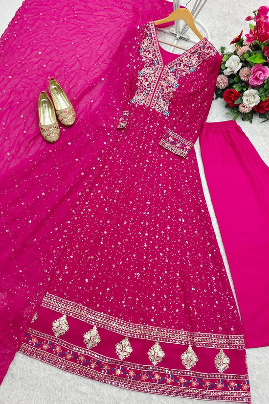 Pakistani Readymade Kurta with palazzo and Dupatta Set Salwar kameez