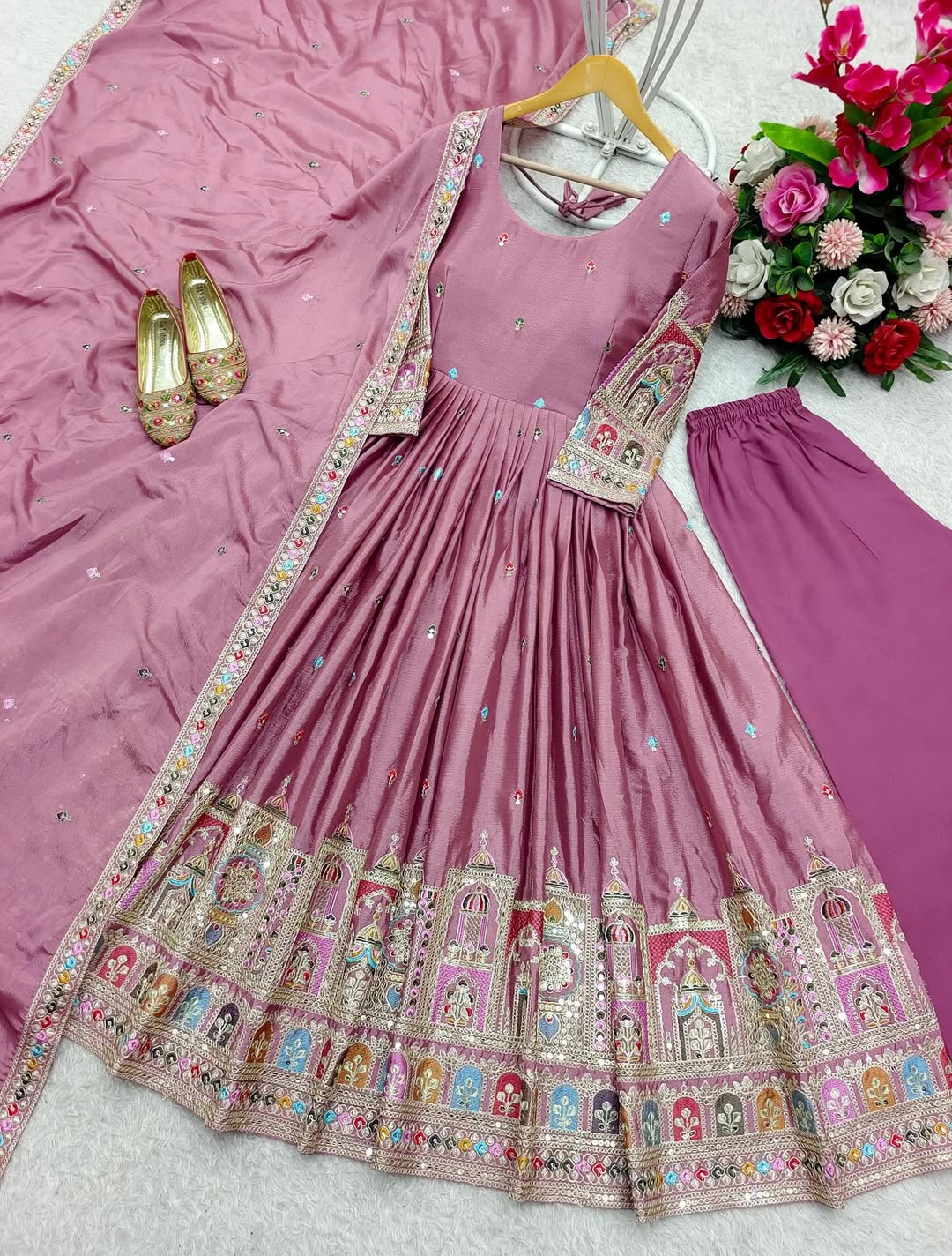 Pakistani Readymade Kurta with palazzo and Dupatta Set Salwar kameez