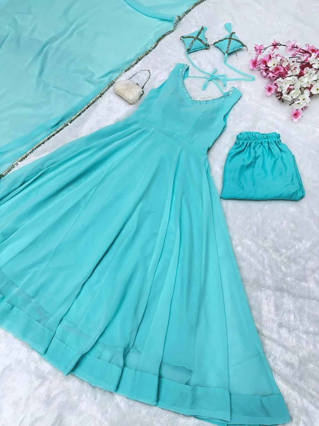 Pakistani Readymade Kurta with palazzo and Dupatta Set Salwar kameez