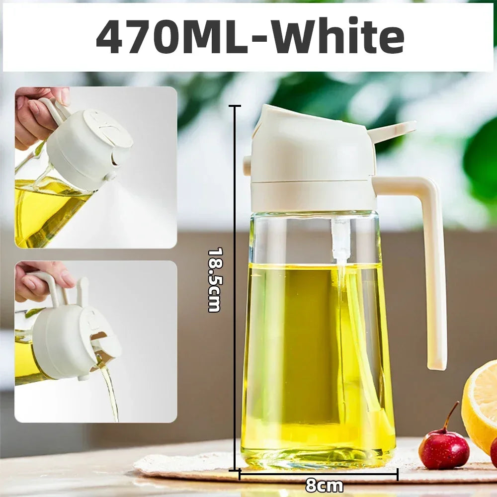 Kitchen Olive Oil Dispenser Oil Spray Bottle Automatic Dispenser 470ML Oil Sprayer for Cooking Kitchen Salad Barbecue BBQ Baking/Talahi Collections