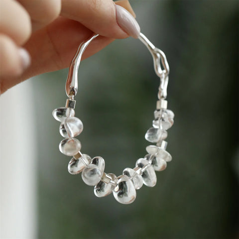 New 925 Sterling Silver Treasure Blue Purple Stone Bracelet Bangle For Woman Girl Fashion Jewelry Gift Dropship Wholesale/Talahi Collections