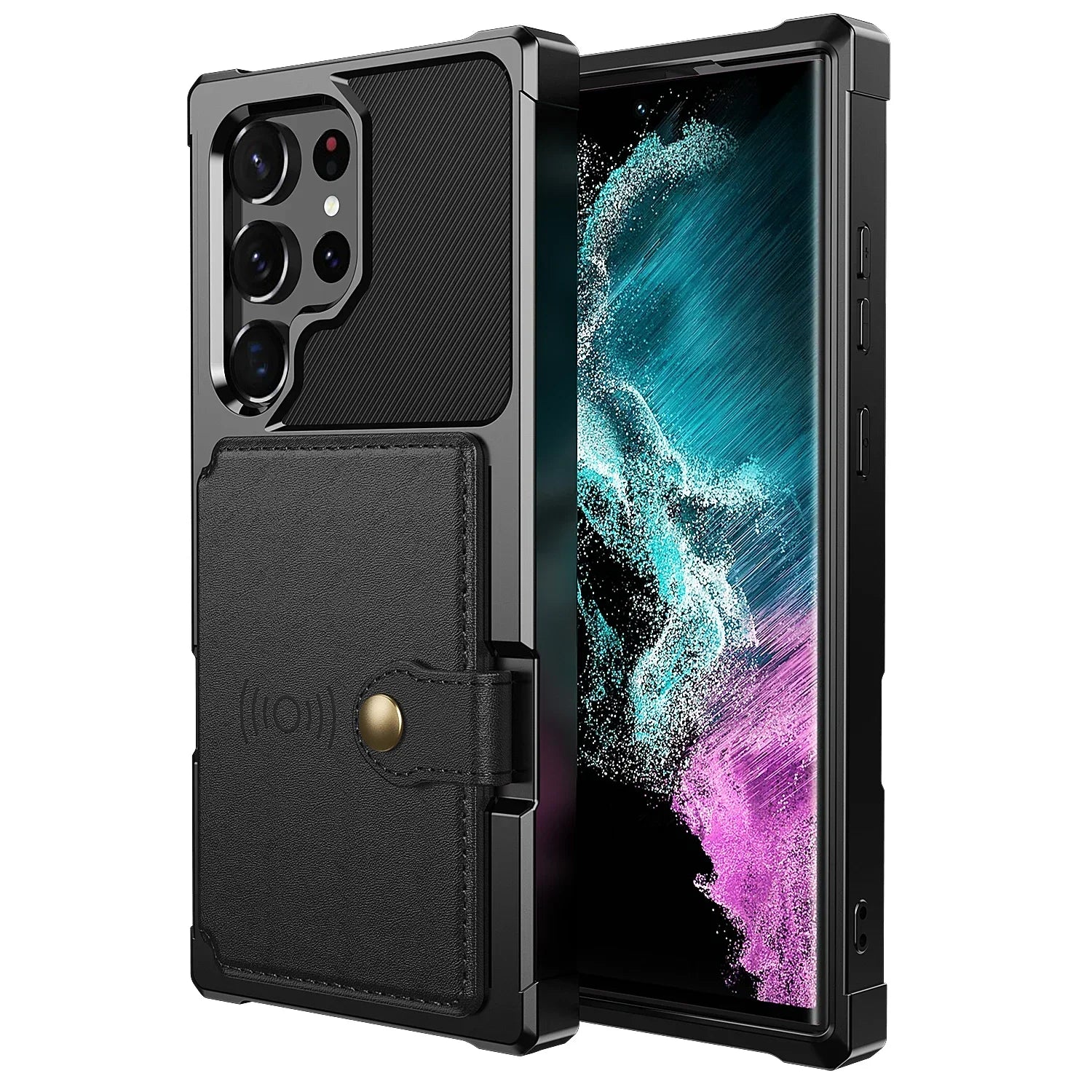 For Samsung Galaxy S25 S24 S23 Ultra S25 Plus Credit Card Case PU Leather Flip Wallet Cover with Photo Holder Hard Back Cover/Talahi Collections