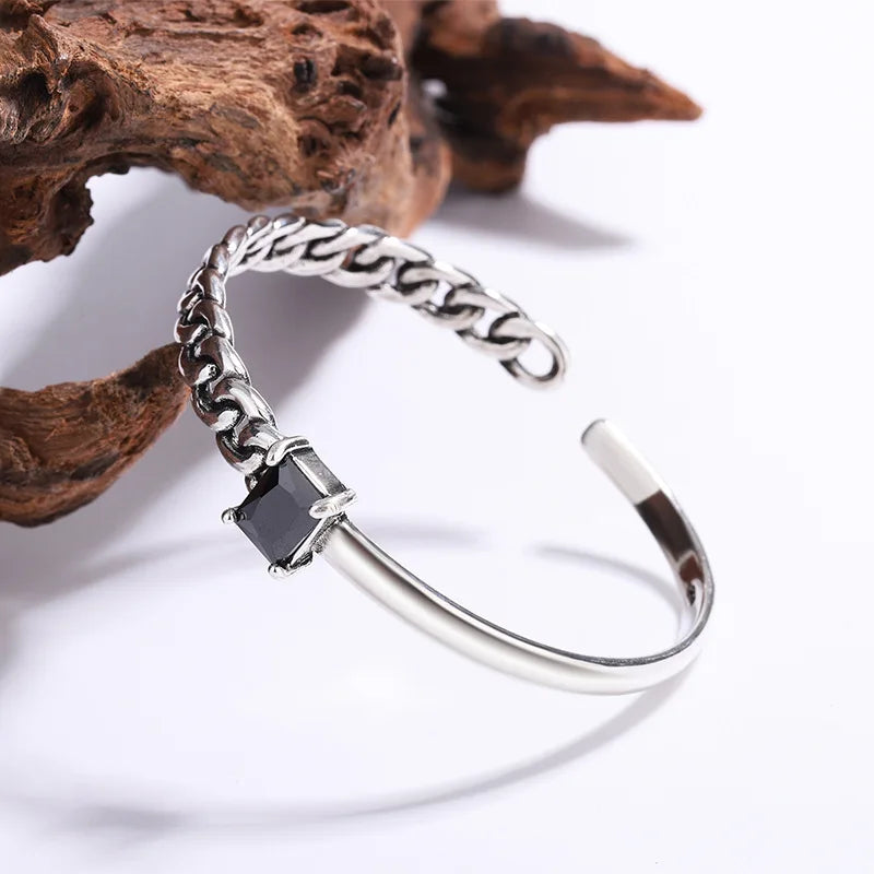 New 925 Sterling Silver Treasure Blue Purple Stone Bracelet Bangle For Woman Girl Fashion Jewelry Gift Dropship Wholesale/Talahi Collections