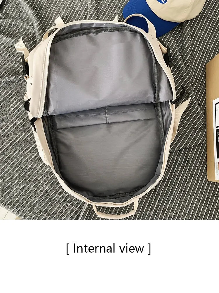 A Load Of Multi-pocket Men and Women Universal Nylon Large-capacity Leisure Simple Schoolbag Insert Buckle Computer Backpack/Talahi Collections