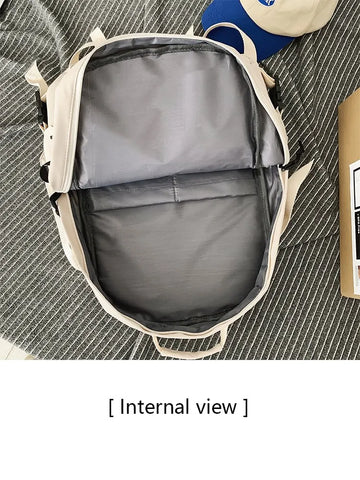 A Load Of Multi-pocket Men and Women Universal Nylon Large-capacity Leisure Simple Schoolbag Insert Buckle Computer Backpack/Talahi Collections