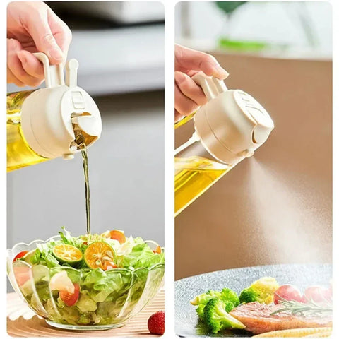 Kitchen Olive Oil Dispenser Oil Spray Bottle Automatic Dispenser 470ML Oil Sprayer for Cooking Kitchen Salad Barbecue BBQ Baking/Talahi Collections