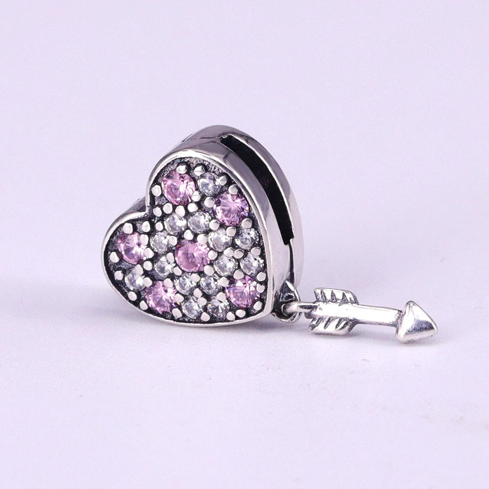 New Original 925 Sterling Silver Alphabet Clip Stopper Charm Beads Fit Pan Brand Reflections Bracelet DIY Women Jewelry/Talahi Collections