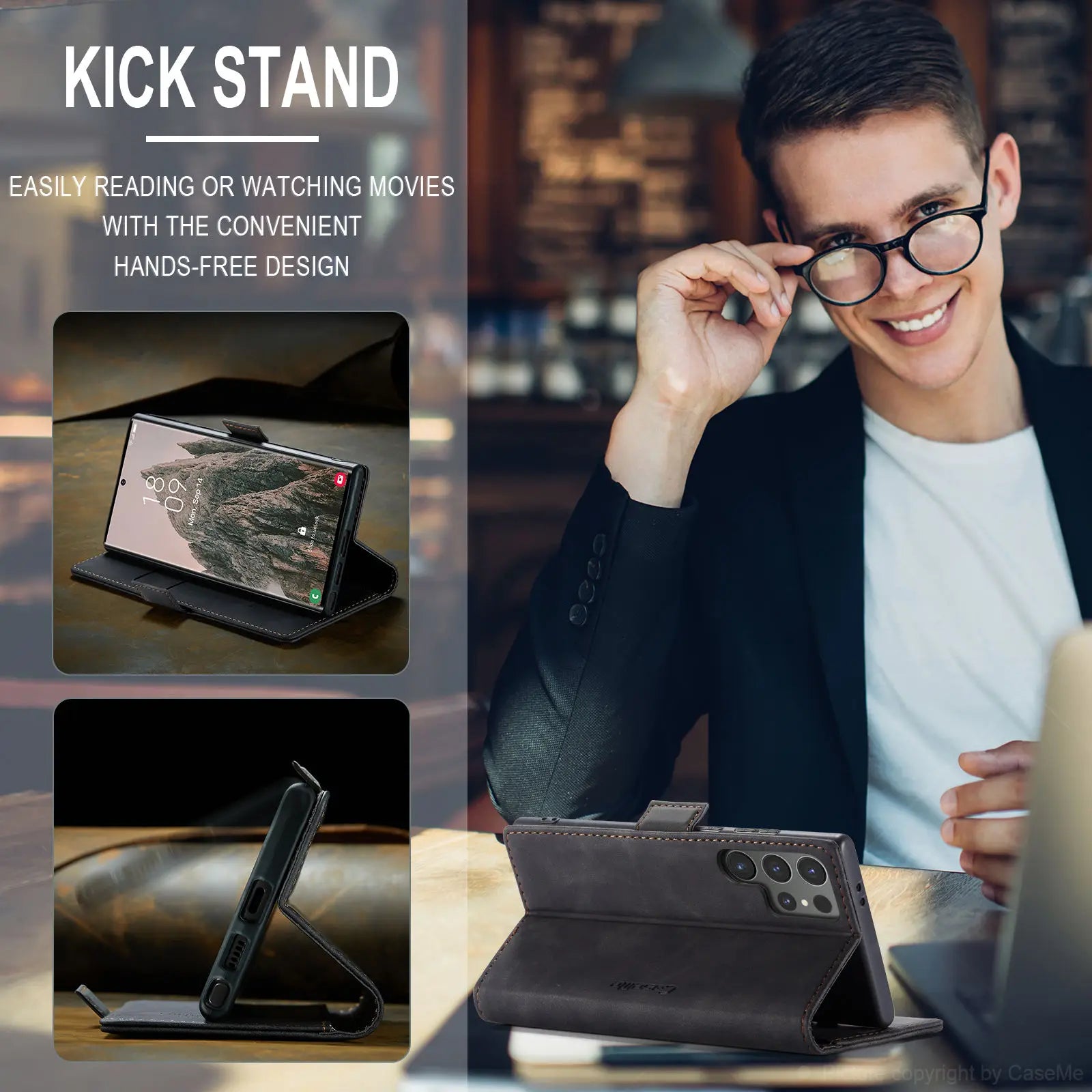 Flip Wallet Case for Samsung Galaxy S24 Ultra S24 Plus S24, Leather Magnetic Folio Cover with Card Holder Shockproof Phone Cases/Talahi Collections