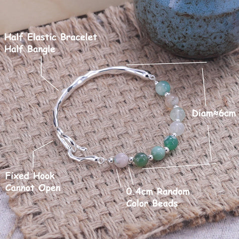 New 925 Sterling Silver Treasure Blue Purple Stone Bracelet Bangle For Woman Girl Fashion Jewelry Gift Dropship Wholesale/Talahi Collections