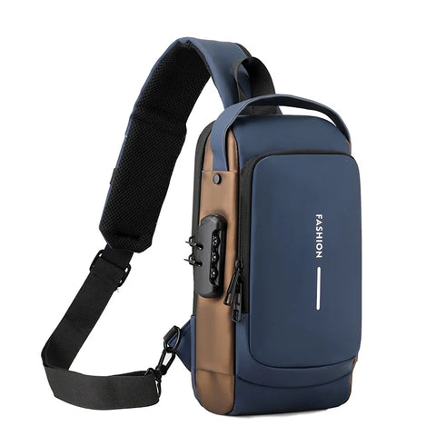 Men Anti Theft Chest Bag Shoulder Bags USB Charging Crossbody Package School Short Trip Messengers Bags Men's Oxfor/Talahi Collections