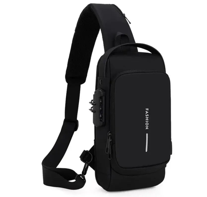 Men Anti Theft Chest Bag Shoulder Bags USB Charging Crossbody Package School Short Trip Messengers Bags Men's Oxfor/Talahi Collections