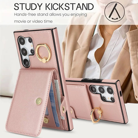 for Samsung Galaxy S24/S23/S22 Ultra/S23 FE/Note 20 Ultra 5G Case with Card Holder,Wallet Case Flip Folio Book PU Leather Cover/Talahi Collections