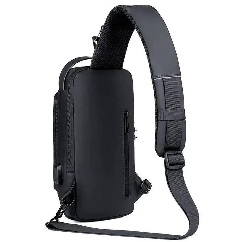 Men Anti Theft Chest Bag Shoulder Bags USB Charging Crossbody Package School Short Trip Messengers Bags Men's Oxfor/Talahi Collections