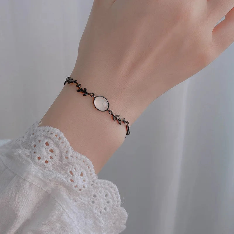 New 925 Sterling Silver Treasure Blue Purple Stone Bracelet Bangle For Woman Girl Fashion Jewelry Gift Dropship Wholesale/Talahi Collections