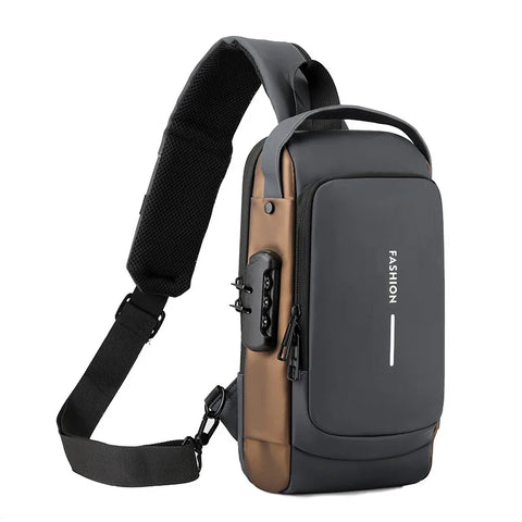 Men Anti Theft Chest Bag Shoulder Bags USB Charging Crossbody Package School Short Trip Messengers Bags Men's Oxfor/Talahi Collections