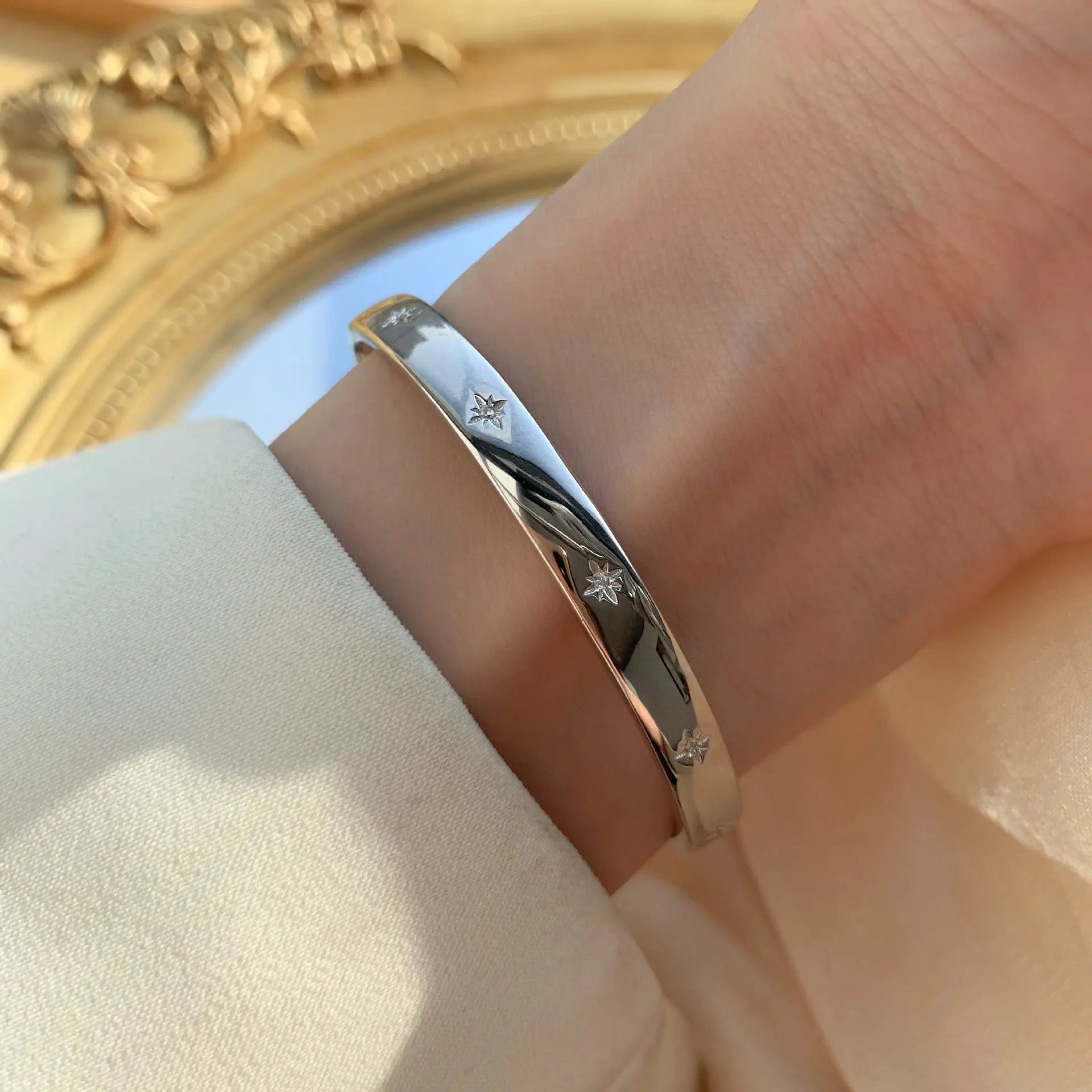 New 925 Sterling Silver Treasure Blue Purple Stone Bracelet Bangle For Woman Girl Fashion Jewelry Gift Dropship Wholesale/Talahi Collections