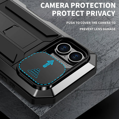 IPhone 16 Pro Max iPhone 16 Plus Pro Military Grade Full-Body Rugged Built-in Kickstand Slide Camera Protective Cover Shell/Talahi Collections