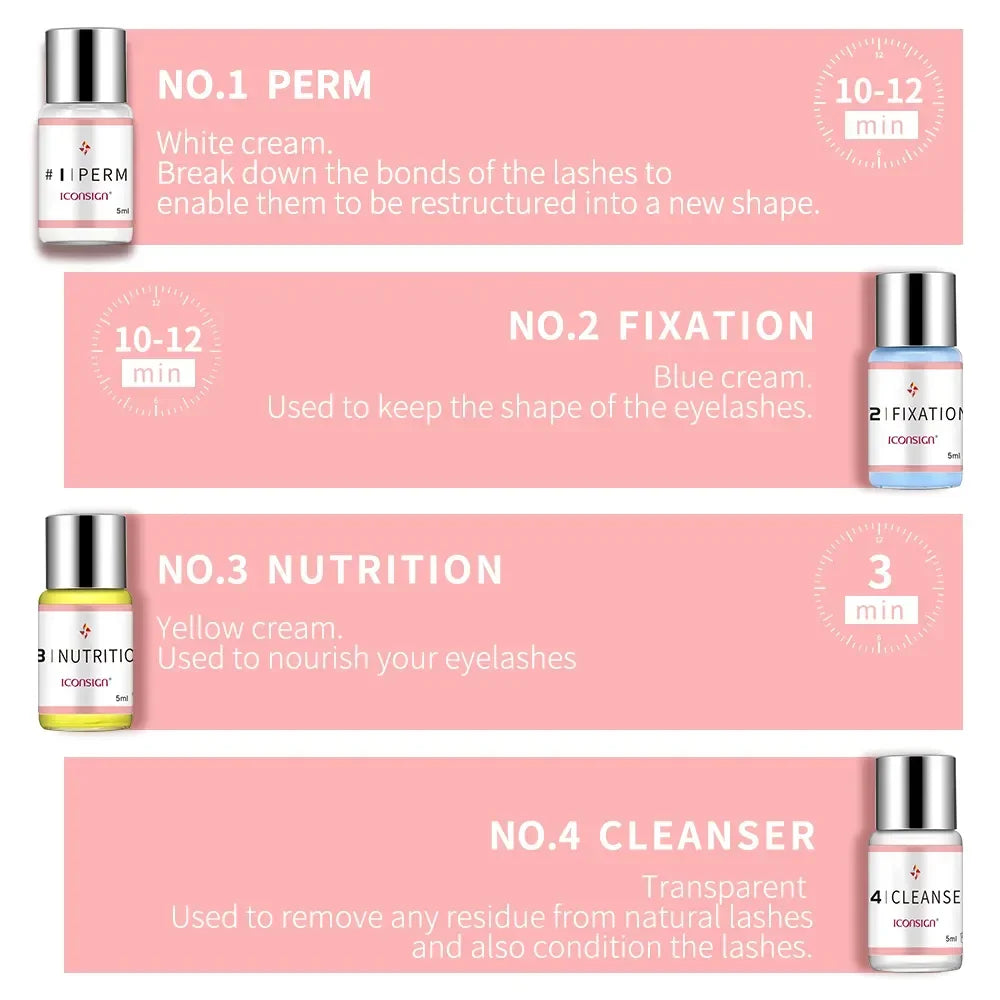 5 Bottles/Lot #1/2/3/4 Lash Lift Lotion Eyelash Lifting Kit Eyelash Perm Fixation Lotion Lifting Eyelashes Eye Lash Makeup Tools/Talahi Collections