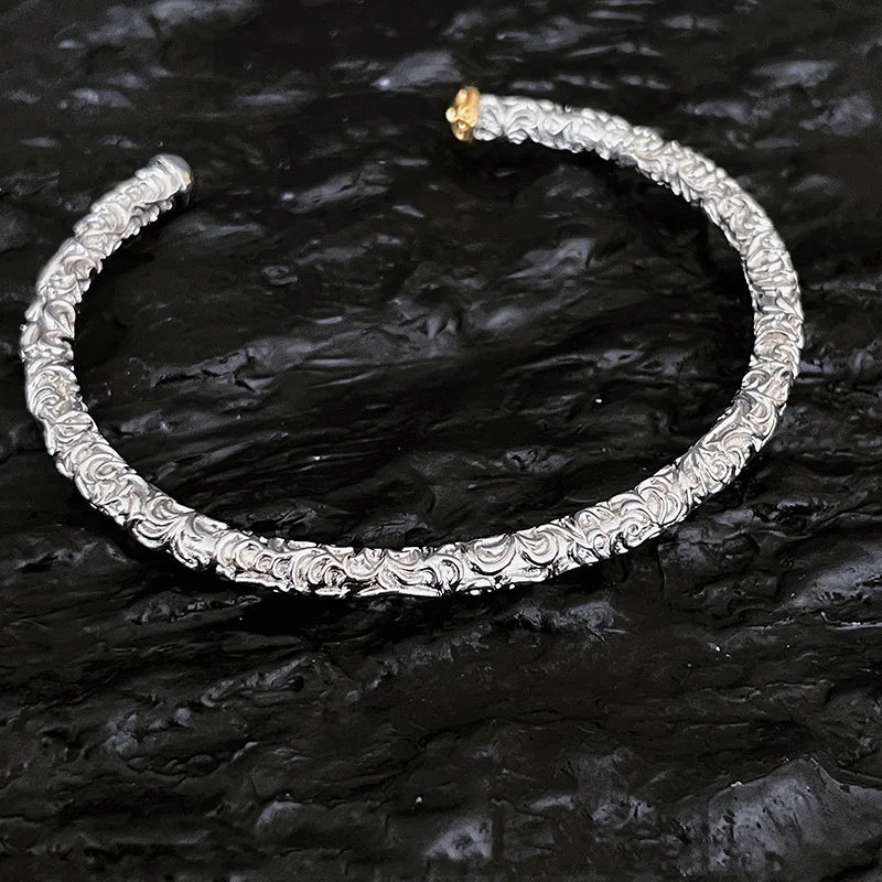 New 925 Sterling Silver Treasure Blue Purple Stone Bracelet Bangle For Woman Girl Fashion Jewelry Gift Dropship Wholesale/Talahi Collections