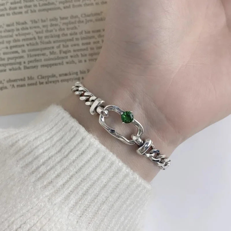 New 925 Sterling Silver Treasure Blue Purple Stone Bracelet Bangle For Woman Girl Fashion Jewelry Gift Dropship Wholesale/Talahi Collections