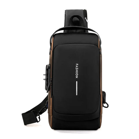 Men Anti Theft Chest Bag Shoulder Bags USB Charging Crossbody Package School Short Trip Messengers Bags Men's Oxfor/Talahi Collections