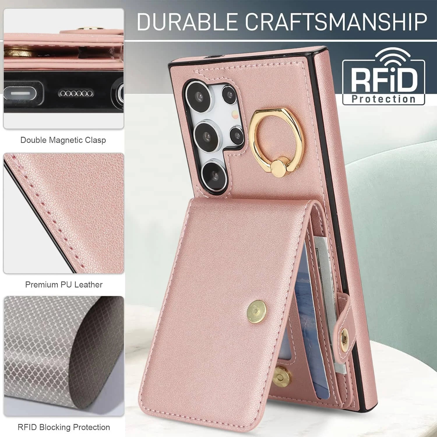 for Samsung Galaxy S24/S23/S22 Ultra/S23 FE/Note 20 Ultra 5G Case with Card Holder,Wallet Case Flip Folio Book PU Leather Cover/Talahi Collections
