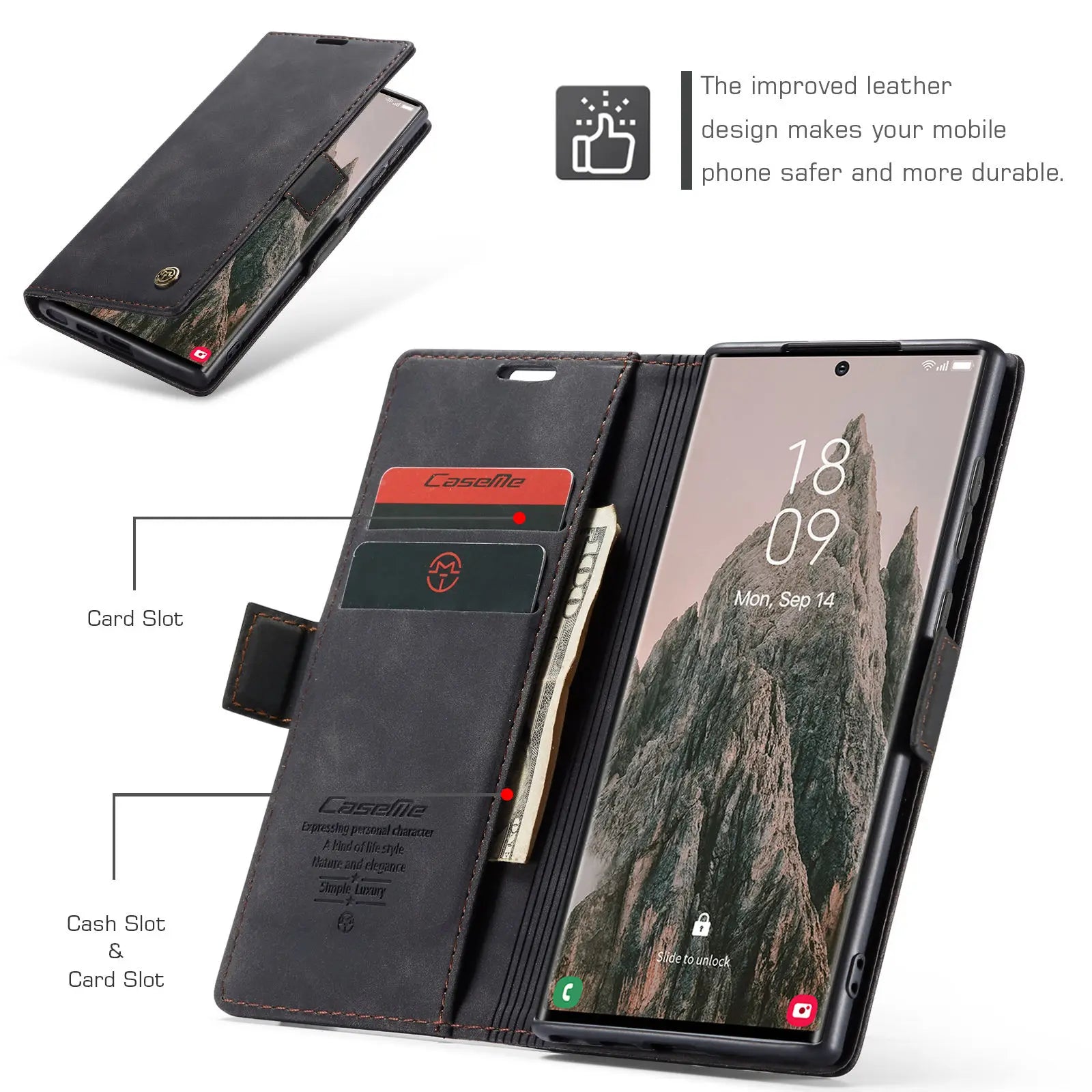 Flip Wallet Case for Samsung Galaxy S24 Ultra S24 Plus S24, Leather Magnetic Folio Cover with Card Holder Shockproof Phone Cases/Talahi Collections