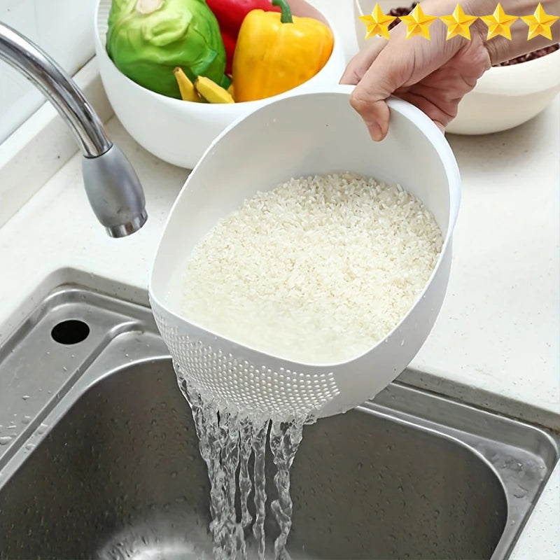 Rice Drain Basket Rice Filter Fruit and Vegetable Drain Sieve Kitchen Supplies Small Tools Multi-Purpose/Talahi Collections