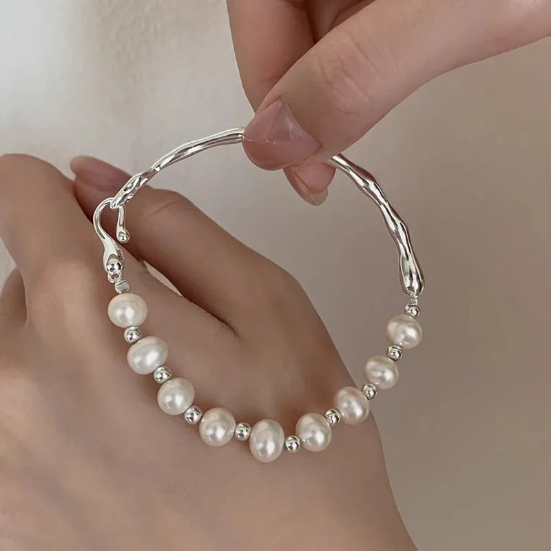 New 925 Sterling Silver Treasure Blue Purple Stone Bracelet Bangle For Woman Girl Fashion Jewelry Gift Dropship Wholesale/Talahi Collections