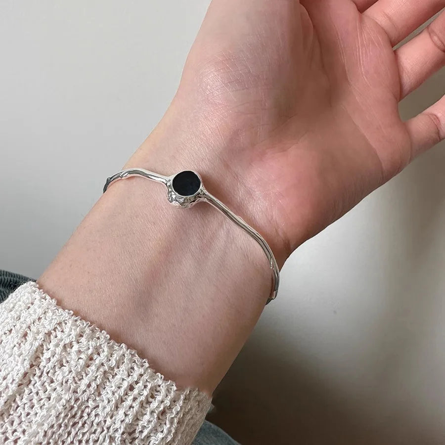New 925 Sterling Silver Treasure Blue Purple Stone Bracelet Bangle For Woman Girl Fashion Jewelry Gift Dropship Wholesale/Talahi Collections