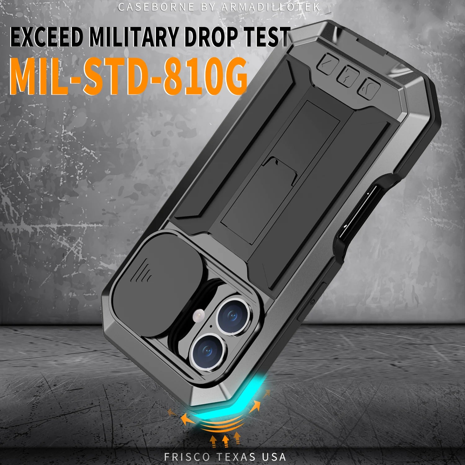 IPhone 16 Pro Max iPhone 16 Plus Pro Military Grade Full-Body Rugged Built-in Kickstand Slide Camera Protective Cover Shell/Talahi Collections
