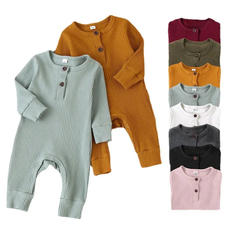Autumn Newborn Infant Baby Boys Girls Romper Playsuit Overalls Cotton Long Sleeve Baby Jumpsuit Newborn Clothes/Talahi Collections