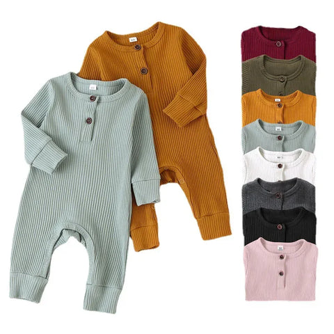 Autumn Newborn Infant Baby Boys Girls Romper Playsuit Overalls Cotton Long Sleeve Baby Jumpsuit Newborn Clothes/Talahi Collections