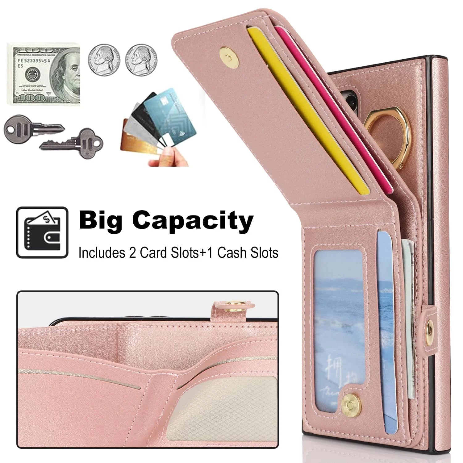 for Samsung Galaxy S24/S23/S22 Ultra/S23 FE/Note 20 Ultra 5G Case with Card Holder,Wallet Case Flip Folio Book PU Leather Cover/Talahi Collections