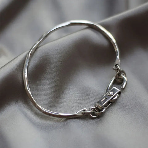 New 925 Sterling Silver Treasure Blue Purple Stone Bracelet Bangle For Woman Girl Fashion Jewelry Gift Dropship Wholesale/Talahi Collections