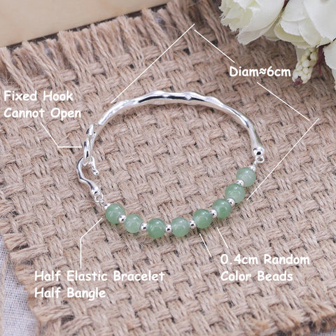 New 925 Sterling Silver Treasure Blue Purple Stone Bracelet Bangle For Woman Girl Fashion Jewelry Gift Dropship Wholesale/Talahi Collections