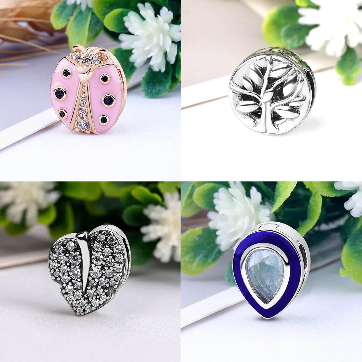 New Original 925 Sterling Silver Alphabet Clip Stopper Charm Beads Fit Pan Brand Reflections Bracelet DIY Women Jewelry/Talahi Collections