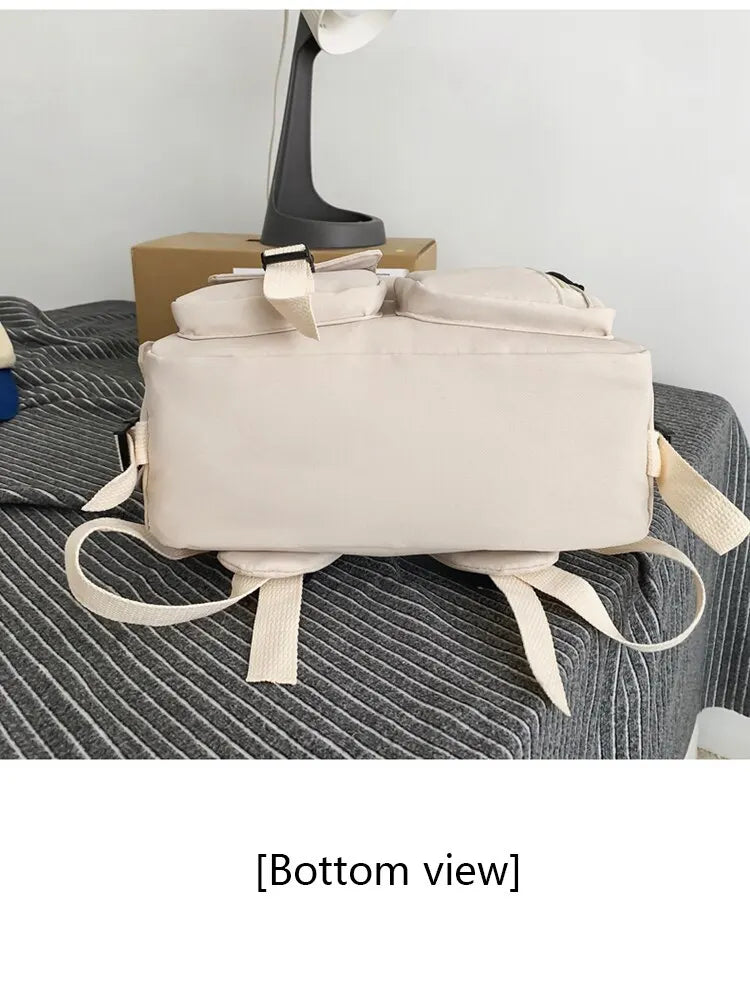 A Load Of Multi-pocket Men and Women Universal Nylon Large-capacity Leisure Simple Schoolbag Insert Buckle Computer Backpack/Talahi Collections