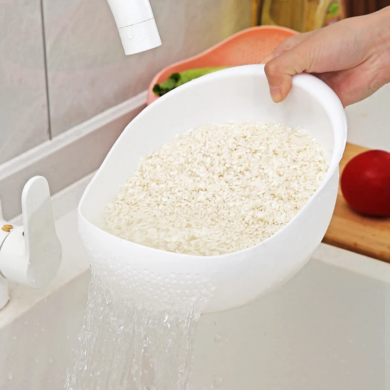 Rice Drain Basket Rice Filter Fruit and Vegetable Drain Sieve Kitchen Supplies Small Tools Multi-Purpose/Talahi Collections
