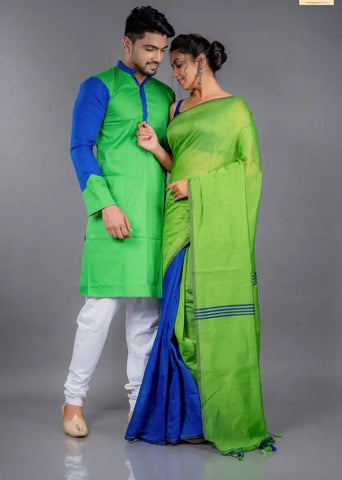 Generic Ta la hi Collections Elegant Dola Silk saree with running blouse- Yellow/Talahi Collections